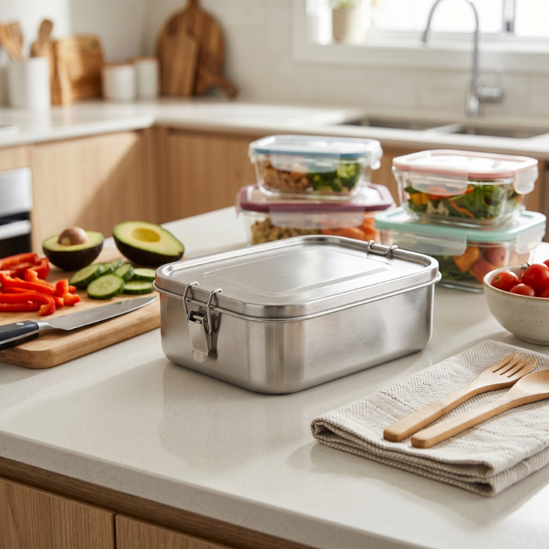 Full Bellies™ LockFresh Stainless Bento Box